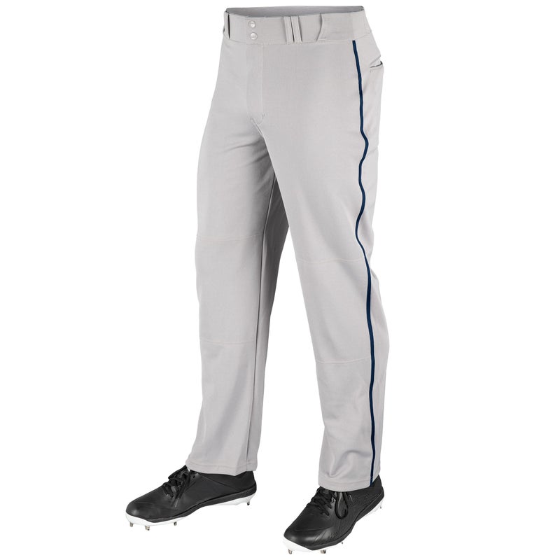 CHAMPRO MVP OB Open Bottom Baseball Pant with Contrast Color Braid Piping and Reinforced Double Knee - Image 1